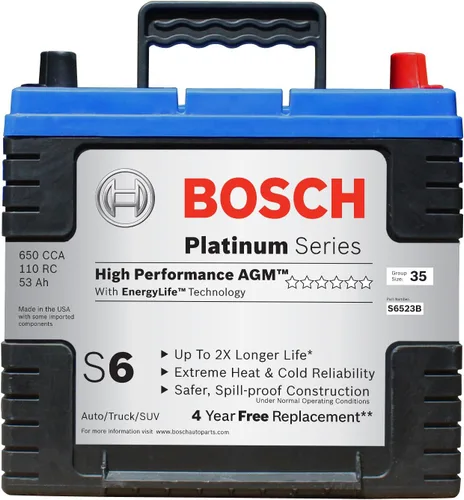 Miniatura 2 de Bosch S6523B S6, batería AGM de placa plana