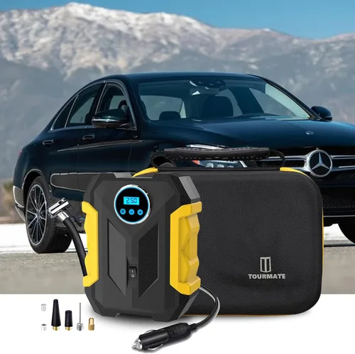 Miniatura 7 de Tourmate Funda rígida compatible con compresor de aire digital Carsun para bomba de auto, inflador de neumáticos portátil con luz LED DC 12V