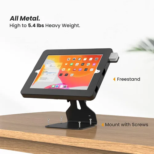 Miniatura 5 de Soporte para tablet compatible con iPad de 10.2 pulgadas, generación 7, 8, 9ª, de metal pesado, giratorio, giratorio, para escritorio