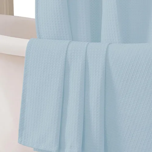 Miniatura 10 de OVZME Juego de cortina de ducha de tela para cabina - 36x72, tejido de gofre 230GSM, cortinas de ducha pequeñas para cabina estrecha, cortina