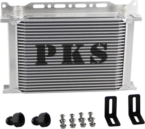 Miniatura 13 de Kit de soporte de montaje para enfriador de aceite de 16 filas 10AN con placa apilada para motor, enfriador de aceite de transmisión de aluminio