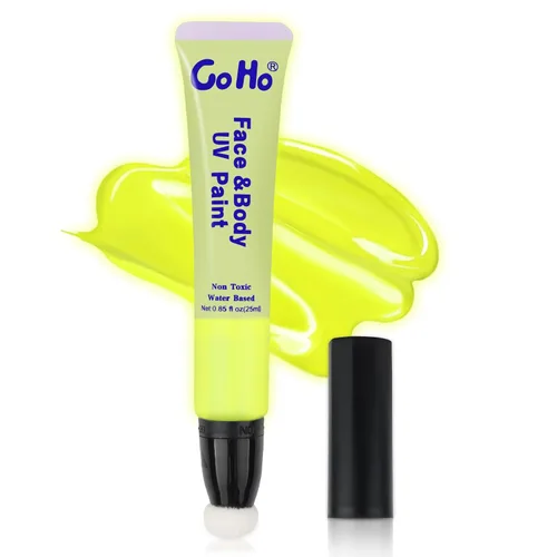 Miniatura 10 de Go Ho Barra de pintura facial verde claro, accesorios verdes, pintura corporal crema a base de agua, lavable, altamente pigmentada, suave y segura