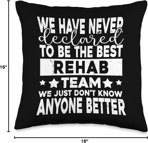 Miniatura 4 de Rehab Therapist Gifts For Women And Men Crew, Rehabilitación Enfermera Mujer Rehabilitación Equipo Terapia Cojín de tiro 16x16, Multicolor