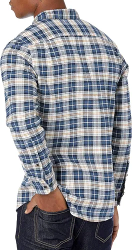 Miniatura 44 de Amazon Essentials Camisas de franela de manga larga para hombre, corte ajustado, a cuadros con botones