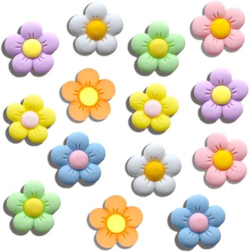 14 dijes de flores para zapatos, bonito diseño para decoración de zapatos, mascotas y dijes de zapatos de animales para niños y niñas