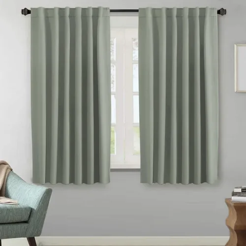 Miniatura 54 de H.VERSAILTEX Cortinas opacas con aislamiento térmico, paneles de tratamiento de ventana, cortinas opacas para oscurecer la habitación, cortinas Gris