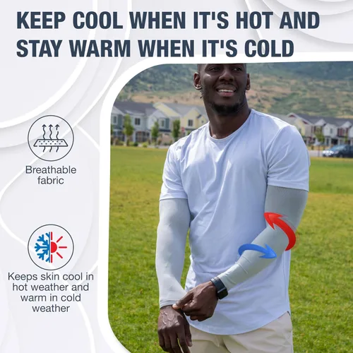 Miniatura 3 de SportsTrail Mangas Refrescantes para Brazos para Hombres y Mujeres – Transpirables, Protección Solar UV, Mangas Deportivas para Brazos para Mujeres