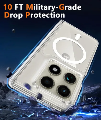 Miniatura 1733 de FNTCASE Funda para iPhone 13 Pro-Max: Fundas magnéticas transparentes compatibles con Magsafe Slim anti amarillamiento protección contra caídas