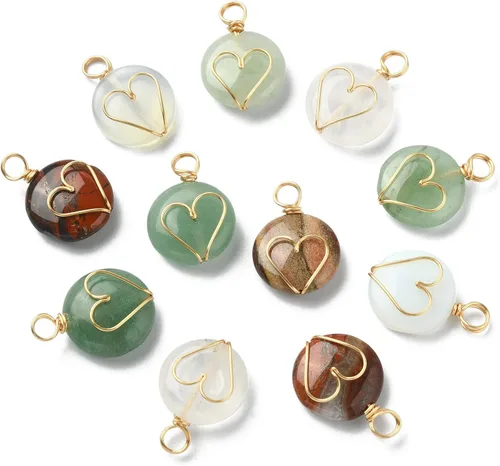 Miniatura 8 de LiQunSweet Juego de 30 piezas de piedras preciosas batidas de cristal, mini botella de deseos de cristal, piedras de reiki curativas con tapón