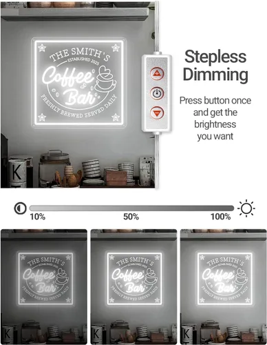 Miniatura 7 de Letreros de neón personalizados para decoración de pared, letreros de neón personalizados regulables para estación de café, tienda, cocina, regalo