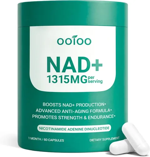 ooioo Suplemento liposomal NAD+ - Suplemento de resveratrol NAD+ para mujeres y hombres - Apoyo energético y bienestar general - Sin OMG, cápsulas