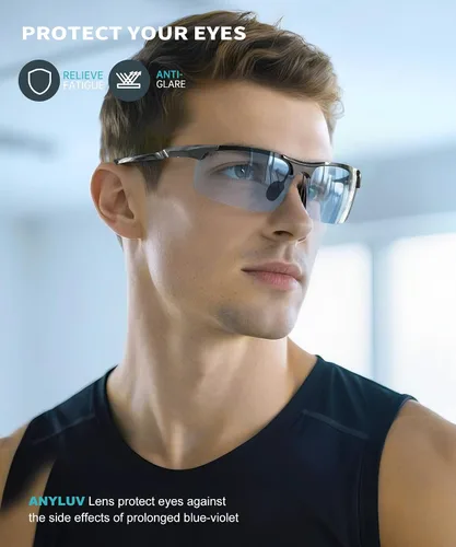 Miniatura 2 de ANYLUV Gafas de luz azul para hombre: gafas de bloqueo de luz azul de fibra de carbono ligeras anti para protección ocular