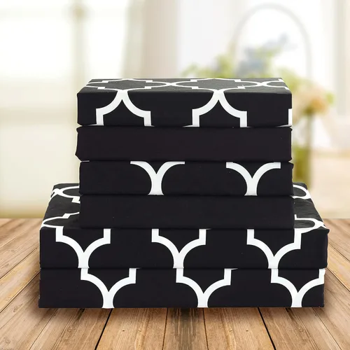 Miniatura 2 de Elegant Comfort Juego de sábanas de 6 piezas con bolsillo profundo estampado de cuatrifolio, lujoso juego de sábanas sedosas de 1500 hilos, ultra