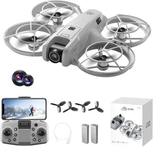 Dron con cámara HD para principiantes adultos, motor sin escobillas, despegue/tierra con una tecla, posicionamiento de flujo óptico, video de fotos