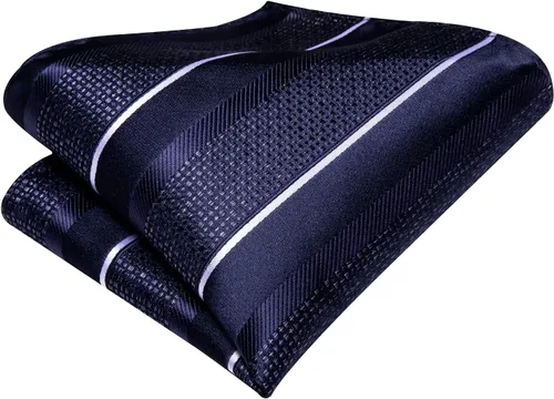 Miniatura 81 de Dubulle Corbata tejida de cachemira para hombre y gemelos de pañuelo para hombre, conjunto de gemelos para boda formal y negocios