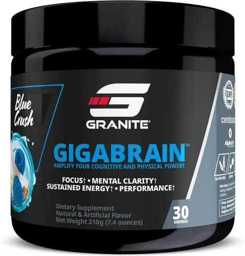 Miniatura 9 de Granite Neuro-Stim Brain - Fórmula nootrópica y energética, sabor a melocotón blanco, apoya el enfoque mental, claridad y rendimiento, vegano, sin