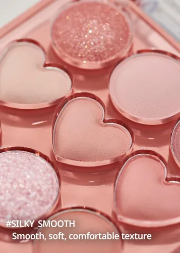 Miniatura 6 de COLORGRAM Paleta de sombras de ojos Pin Point 01 Peach+Coral = Ultra mezclable mate, purpurina, tonos brillantes para maquillaje diario Paleta