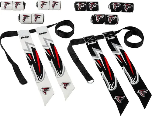 Miniatura 17 de Franklin Sports NFL - Conjuntos de fútbol con bandera del equipo de la NFL, cinturones + banderas, para niños + adultos, se adapta a cintura
