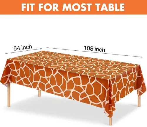 Miniatura 2 de Mantel de safari de animales con temática de animales de la selva, estampado de jirafa, tigre y cebra, mantel de hojas tropicales, suministros