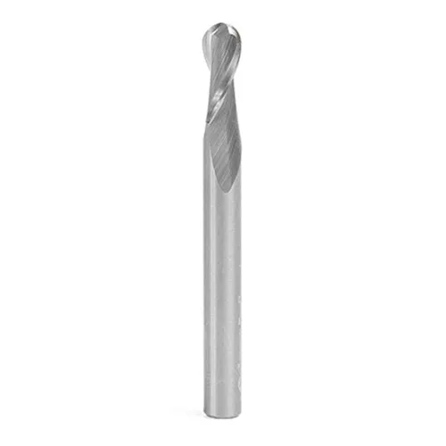 Miniatura 4 de Amana Tool - 46385 Nariz de bola en espiral de carburo sólido de corte ascendente 1/16 de radio x 1/8 de diámetro x 1/2 x 1/4