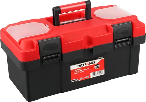 Miniatura 11 de MAXPOWER - Caja de herramientas pequeña de 14 pulgadas, con asa, bandeja extraíble con doble bloqueo de seguridad, caja de herramientas de plástico