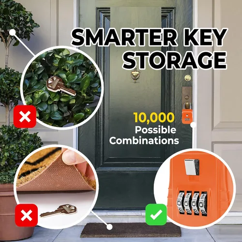 Miniatura 6 de Lion Locks Caja de bloqueo de llaves 1500 con código, caja de seguridad para llaves al aire libre, caja de bloqueo de agente inmobiliario