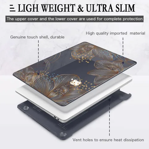 Miniatura 4 de CISSOOK Compatible con modelos de fundas para MacBook Air de 13 pulgadas: A1369 y A1466, versión anterior 2010-2017, carcasa rígida de plástico