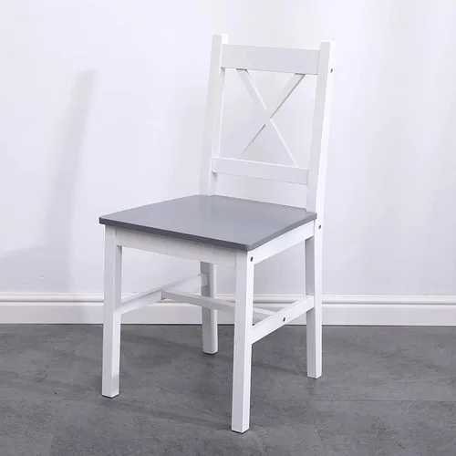 Miniatura 8 de SogesPower Juego de mesa de comedor para 4, juego de mesa de comedor de madera de 5 piezas con 4 sillas para cocina, comedor, restaurante, espacio