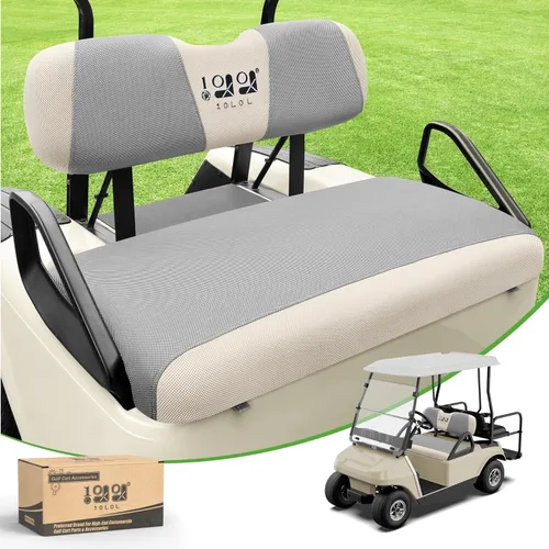 Miniatura 19 de 10L0L Golf Cart Seat Covers, Super Comfort Cooler Than Vinyl Seat Cover, Front and Rear Seat Cover for Yamaha EZGO Club Car, No Drilling Breathable