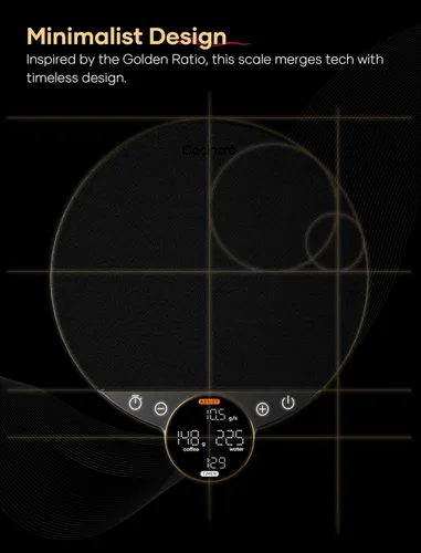Miniatura 3 de Cocinare Balanza digital de café, control de precisión con tres modos: asistencia de preparación, pesaje, competencia, báscula digital de cocina