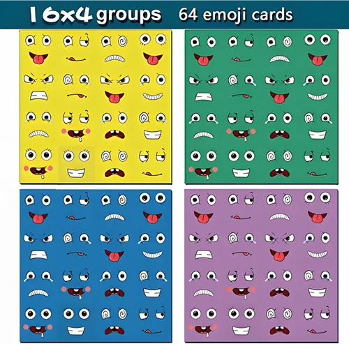 Miniatura 4 de Cubos de madera, IQ Puzzle, Building Cube Express Toy Faces, Magic Face Building Block Puzzle de madera Montessori Toy