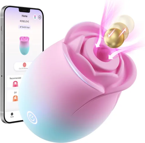 Miniatura 8 de Sex Toys Rose Dildo Vibrador – Juguete de rosa mejorado con 5 modos de succión y vibración para mujeres pezón de clítoris (púrpura)