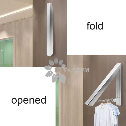Miniatura 3 de IN VACUUM Estantes de secado plegables para ropa sucia, retráctiles, plegables para interiores, aluminio, organizador de almacenamiento para el 1