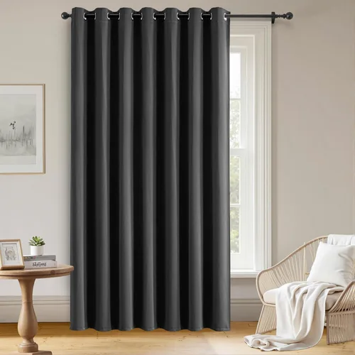 Miniatura 49 de Cortinas opacas para sala de estar, cortinas 100% opacas de 90 pulgadas de largo, juego de 2 paneles de 2 paneles, con aislamiento térmico, pestaña