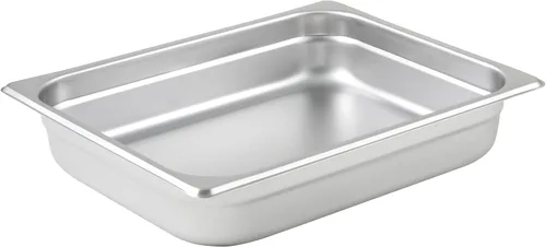 Miniatura 4 de Winco Bandeja de Comida de Metal de Tamaño Medio (Largo) de 4" de Profundidad/Bandeja para Mesa de Vapor, Anti-Atasco, Calibre 22