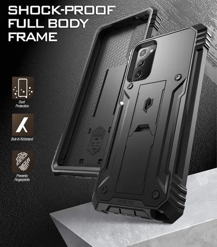 Miniatura 4 de Poetic Revolution Series - Funda para Samsung Galaxy Note 20, de cuerpo completo, resistente, de doble capa, a prueba de golpes, con soporte, sin