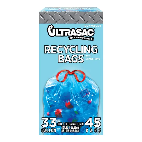 Miniatura 8 de Ultrasac Bolsas de basura negras grandes y resistentes con cordón de 33 galones, 1.4 milésimas de pulgada de diámetro, 33.5 x 38 pulgadas, paquete