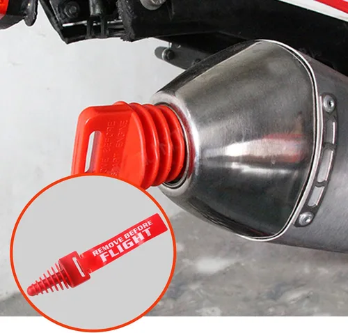 Miniatura 5 de Tapón de Lavado de Escape del Silenciador de 0.8" a 2.2" Tapón de Lavado Rojo, Tapón de Lavado del Silenciador de Escape de Goma para Motocicleta
