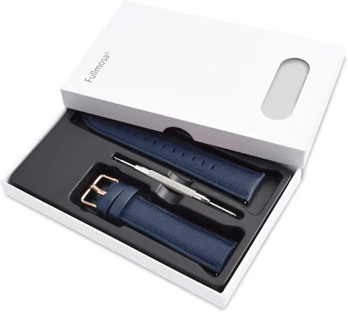Miniatura 8 de Fullmosa Cross - Correa de repuesto de reloj de pulsera en cuero auténtico para hombres y mujeres, 0.551 in, 0.630 in, 0.709 in, 0.787 in, 0.866 in