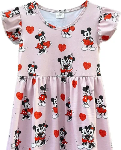 Miniatura 2 de CCODDY Valentine's Day Baby Girls' Dresses Toddler Little Girls Fashion Skirt, Flutter Sleeves, Knee Length