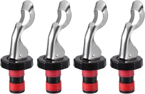 Miniatura 9 de uxcell Tapones de vino, 4 tapones manuales de expansión de 0.630 in/0.63 pulgadas, tapón de silicona para botella de vino, tapón de sellado