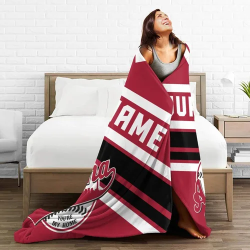Miniatura 6 de Wream Manta personalizada para fanáticos de la cama, regalo de béisbol con nombre y número de ciudad de béisbol, manta de forro polar de invierno