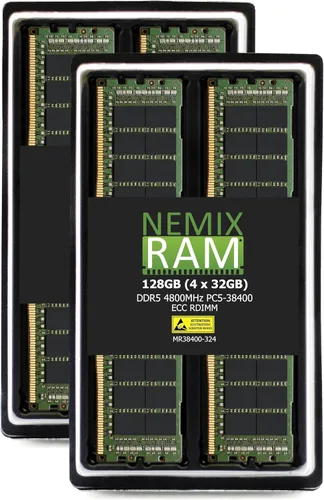 Miniatura 10 de NEMIX RAM Memoria de servidor registrada DDR5 4800MHz PC5-38400 2Rx8 1.1V CL40 288-PIN ECC RDIMM de 32 GB (1 x 32 GB)