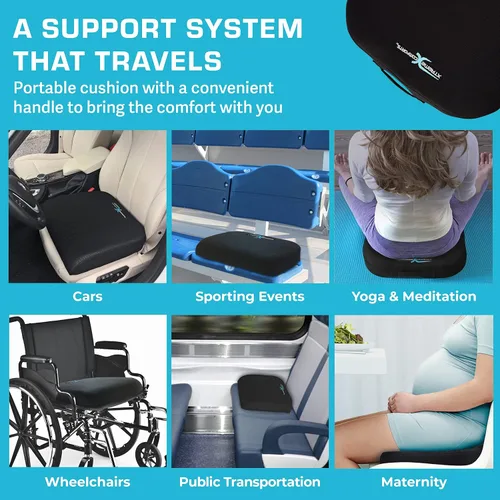 Miniatura 6 de Xtreme Comforts Cojines de asiento Cojines de silla de oficina para escritorio, automóvil, silla de ruedas Cojín ergonómico de espuma