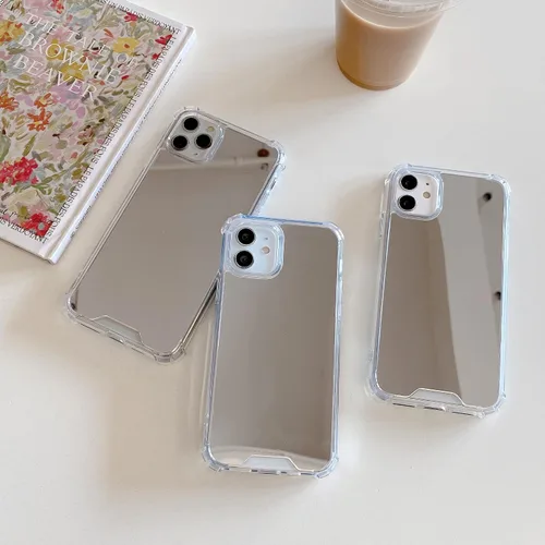 Miniatura 7 de Funda compatible con iPhone 11 con espejo con parachoques a prueba de golpes, parte trasera dura, delgada, cubierta protectora delgada para niñas