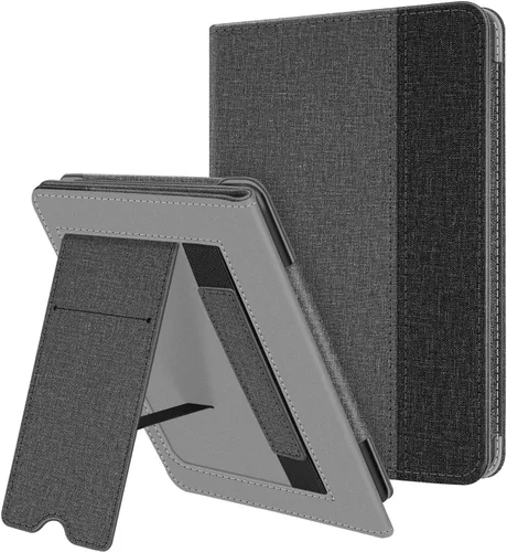 Miniatura 29 de Fintie Funda con soporte para Kindle de 6 pulgadas (11ª generación-2024/2022) - Funda de piel sintética con ranura para tarjeta de encendido y Negro