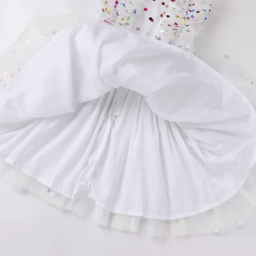 Miniatura 5 de Vestido de fiesta de cumpleaños para niñas, mariposa, margaritas, lunares, bordado, princesa, tul, boda, concurso, vestido de noche