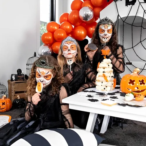 Miniatura 7 de YanJie Diademas anudadas de Halloween para mujeres y niñas, accesorios para el cabello espeluznantes de fantasma, calabaza, accesorios