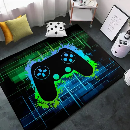 Miniatura 17 de BATATADOCE Alfombras de videojuegos para dormitorio de niños, alfombras para sala de juegos, decoración de juegos para niños, alfombra de área