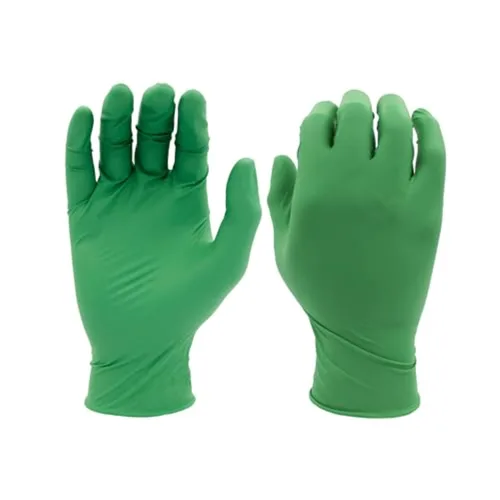 SHOWA 6110PF Guantes de Seguridad Desechables de Nitrilo EBT Sostenibles, Sin Látex, Sin Polvo, de Un Solo Uso, 4 Mil, 9.5" de Longitud, Grandes (1